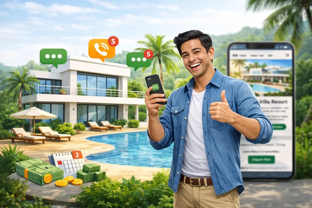 Villa and resort website built by itheit helping property owner get direct booking enquiries